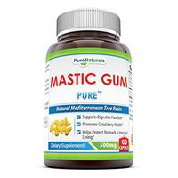 Pure Naturals Mastic Gum- 500 mg, 60 Capsules- Supports Digestive Function*- Promotes Circulatory Health*- Helps Protect Stomach & Intestinal Lining*