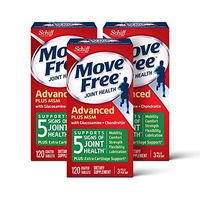 Move Free Glucosamine & chondroitin + msm Joint Health Tablets, move free (120 Count in a Bottle), Pack of 3, 360 Count
