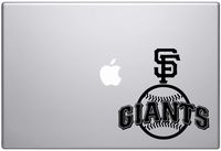 San Francisco Giants Full Logo - Laptop Skin Vinyl Decal Sticker for MacBook Pro 13" - and Other Apple Laptop - Car and Windows - Size 6 x 6 inches