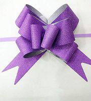 20 PCS Pull Bow,Medium, 4 Inches,Sparkling Bow, Wedding Decorations, Christmas Gift Ribbons, 20 pcs,Sparkling (Purple)