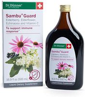 Dr. Dünner Sambu Guard Black Elderberry Syrup with Elderflower, Echinacea & Vitamin C, 16.9 fl oz - for Immune Support, Non-GMO, Gluten Free, Lactose Free, Vegetarian