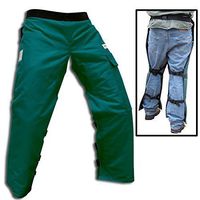 Forester Chainsaw Safety Chaps with Pocket, Apron Style (Short 35", Forest Green)