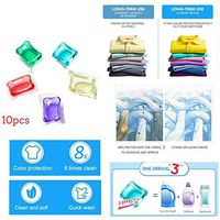 Clean & Care Pacs,Dissolvable Easy FlushTurbo Laundry Detergent Pacs, Portable travel Powerball - Removes Tough Stains and Odors (10pcs)