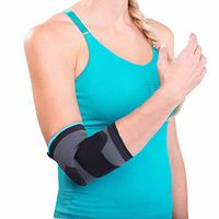 DonJoy Advantage DA161ES02-BLK-L Deluxe Elastic Elbow for Sprains, Strains, Golfer's and Tennis Elbow, Swelling, Black, Large 10.5, 12"