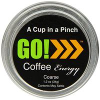 GO Coffee Energy Chew/Gel - GO! Coarse Original Flavor - Coffee You Eat - Energy, Weight Loss, Tobacco Alternative - 14 Servings per Tin