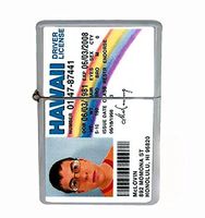 McLovin Flip Top Oil Lighter R1 Smoking Cigarette Silver Case Included