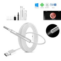 Upgraded USB Otoscope, Digital Otoscope Ear Cleaning Camera Ear Canal Inspection Camera with Wax Remover for Android Window Linux Mac (4.3mm)