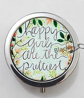 BlackKey Happy Girls Are The Prettiest 3-Compartment Decorative Pocket Gift Box Case Organizer for Pill, Color 1 -1492