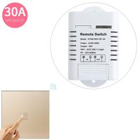 110V 30A 3300 Watts Wifi Relay for Light Switch and Water Heater Timer and Pump Control - Support Manual and Remote Control - Touch Panel Transmitter Paired Well(Gold)