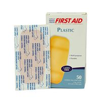 American White Cross First Aid Plastic Adhesive Bandages, Latex Free Bandages, X-Large Strips, 2" x 4", 50 Per Box