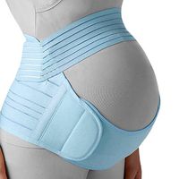 Belly Band For Pregnancy, Pregnancy Belt - Maternity Belt For Back Pain. Prenatal - Pregnancy Support Belt With Adjustable/Breathable Material. Back Support For Pregnant Women. Baby Blue Color/Size XL