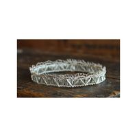 Mini Lace Crown, Newborn Photography Prop (Silver - Short)