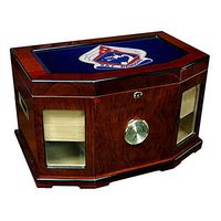Large Premium Desktop Humidor - Glass Top -US Army 18th Airborne Corps (Sky Dragons) DU