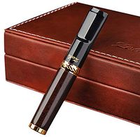 Nerien Reusable Cigarette Filters for Smokers Three-Layer Filtration Portable Tobacco Filter Holder for Crude Cigarettes (Black)