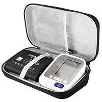 BOVKE EVA Hard Travel Carrying Case for Omron BP742N 5 Series Upper Arm Blood Pressure Monitor with Cuff That fits Standard and Large Arms, Black