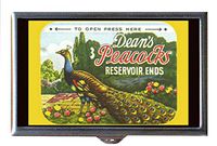 Vintage Condom Tin Peacock Decorative Pill Box