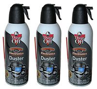 Dust-Off Disposable Compressed Gas Duster hqtkMvt, 12 oz Cans, 3 Cans