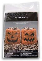 Spooky Town Creepy Pumpkin Face Leaf Bags - 2 Bags