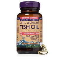 Wiley’s Finest Prenatal DHA, 720mg EPA + DHA Omega-3s, Wild-Caught Alaskan Fish Oil, 120 Softgels