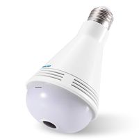 ESCAM QP137 2MP HD 1080P 360 Degree Panoramic Bluetooth Speaker Bulb IP Camera