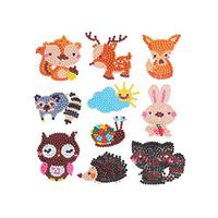 Meidexian888 Diamond Picture Stickers, 5D DIY Diamond Painting Kits for Kids and Adult Beginners, Stick Paint with Diamonds by Numbers Easy to DIY,Cute Animals, Sea World