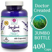 Spirulina & Alfalfa - 400 Capsules - 9 Cents/Cap - Superfood Greens - Extra Large Bottle - by Dr. Valerie Nelson