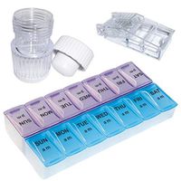 Pill Organizer, V-Grip Splitter and Tablet Cutter