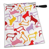 YyTiin Reusable Snack and Everything Bags - Easter Lambs,Large