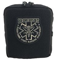 MOLLE IFAK EMT First Aid Medical Pouch with"Rub Some Dirt On It" (Black)