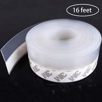 Weather Stripping, Silicone Door Seal Strip Door, Window, Transparent 16 Feet Long (Width 45mm)