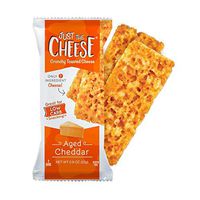 Just The Cheese Bars, Crunchy Baked Low Carb Snack Bars - 100% Natural Cheese. High Protein and Gluten Free, Aged Cheddar (12 Two-Bar Packs)
