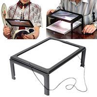 Magnifier gLoaSublim Full Page Magnifier with LED Light Holder Magnifying Glass Book Reading Aid Lens