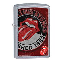Zippo Rolling Stones Logo Pocket Lighter, Street Chrome