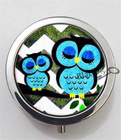 BlackKey Owl Animal 3-Compartment Decorative Pocket Gift Box Case Organizer for Pill, Color 1 -1892