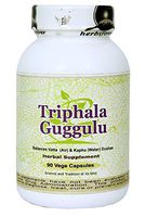Triphala Guggulu (Ayurvedic detoxification and Metabolic Support) (Herbal Supplement) 90 Vege Capsules, 800 Mg - Concentrated No Filler, No Binder, Gluten-Free