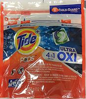 Tide Plus Pods Laundry Detergent 4 In 1 With Ultra Oxi, Pack of 4 Bags x 12 Pacs Capsules (12 Oz = 357 g)/Bag.