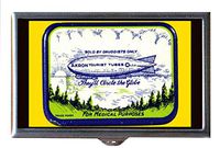 Vintage Condom Graphics with Blimp Decorative Pill Box