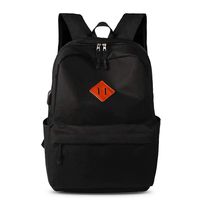 RUYEE Laptop School Backpack, Waterproof School Backpack With USB Charging Port For Men Women, Lightweight Fashion Travel Daypack College Student Rucksack Fits 14-inch Computer/Macbook Black