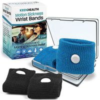 Keenhealth Motion Sickness Wristband - Wristbands for Nausea Relief - Natural Remedy for Sea or Motion Sickness - Anti Nausea Sea Bands for Adults and Children - 2 Pair