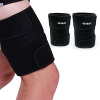 EULANT 1 Pair Thigh Brace Hamstring Wrap, Unisex Breathable Neoprene Non-Slip Hamstring Compression Sleeve Support Sprains, Quadriceps, Tendinitis, Workout, Cellulite, Sports Injury