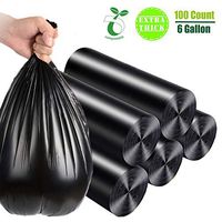 Biodegradable Trash Bags 6 gallon Extra Thick Trash bags Recycling Degradable Small Kitchen Trash Bag Compostable Bags Garbage Bags For Kitchen Bathroom Office Car Yard 100 Count (Black)
