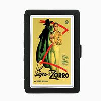 Perfection In Style Black Color Metal Cigarette Case D-205 Il Segno Eli Zorro