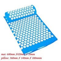 Ting room Massager Cushion Massage Yoga Mat Acupressure Relieve Stress Back Body Pain Spike Mat Acupuncture Massage Yoga Mat with Pillow,Dark Gray