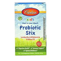 Kid's Probiotic Stix, Melt-in-Your-Mouth, 10 Billion CFU, Lactobacillus & Bifidobacteria, Digestive and Immune Support, Natural Cherry Flavor, 15 Single-Serving Packets