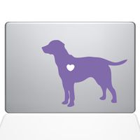 The Decal Guru I Love My Labrador Retriever Decal Vinyl Sticker, 15" MacBook Pro (2015 & Older Models), Lavender (1473-MAC-15P-LAV)