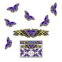 BUTTERFLY Gold Chrome Look Graphic Small ANIMAL Vinyl Window Bumper Car Sticker Decal For Laptop Caravans Trucks & Boats ST00021GD_SML - JAS Stickers