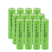 Nimh AAA Rechargeable Batteries 1000mAh with Flat Top (12pc)