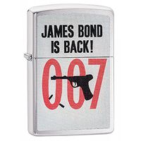 Zippo Personalized Message Engraved on Backside Customized Celebrities Zippo Lighter Windproof Lighter (James Bond 007)