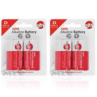 Essential Circuit City D-Cell High Performance Alkaline Batteries (4 Pack)