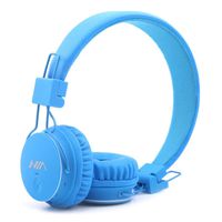 Q8 Multifunctional Foldable Wireless Headphones with Microphone, Micro SD Card Player and Built-in FM Radio -Blue
